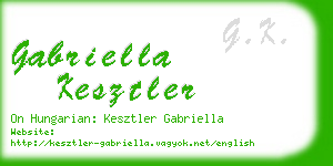 gabriella kesztler business card